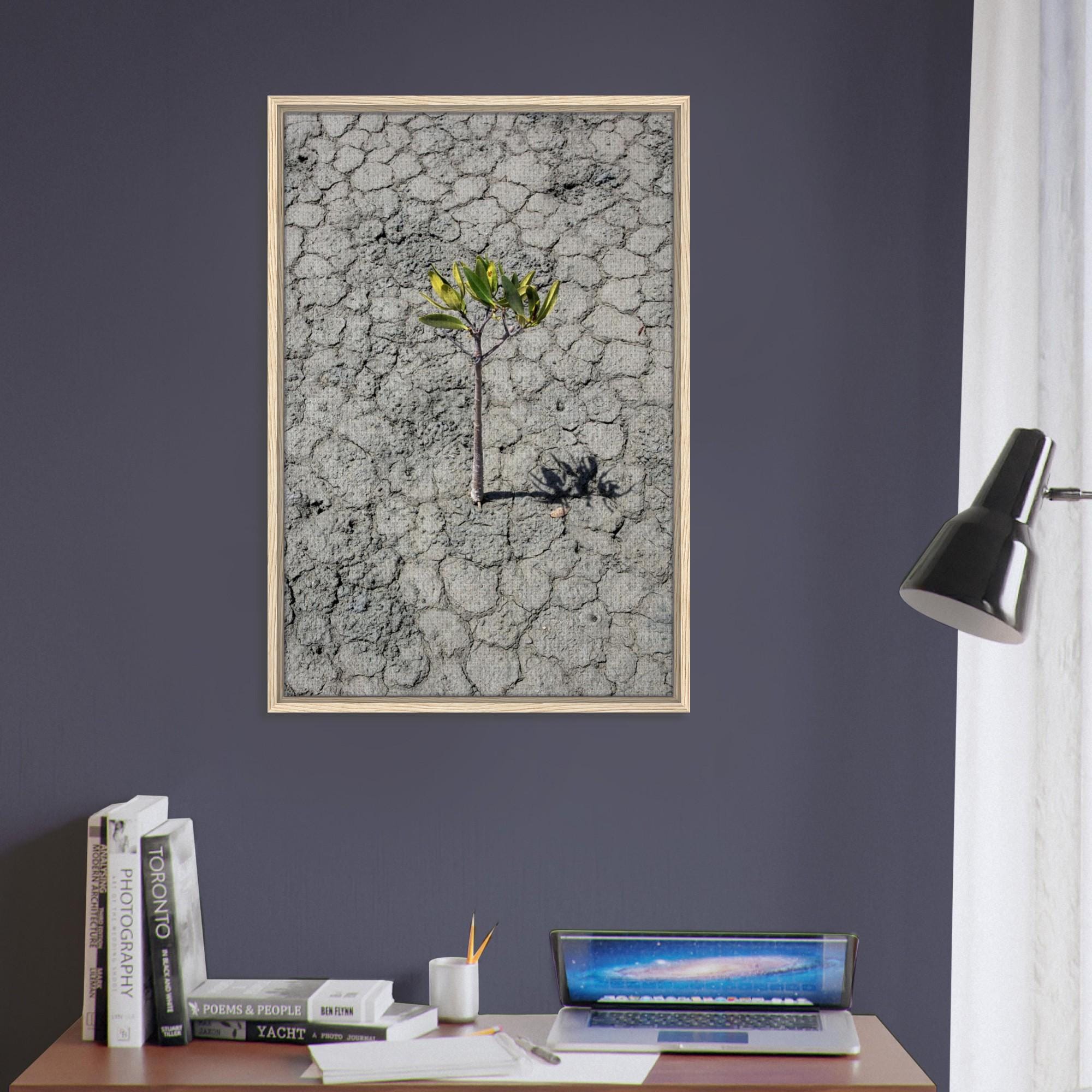 Resilient Tree Framed Canvas Print - Minimalist Art for Modern Interiors