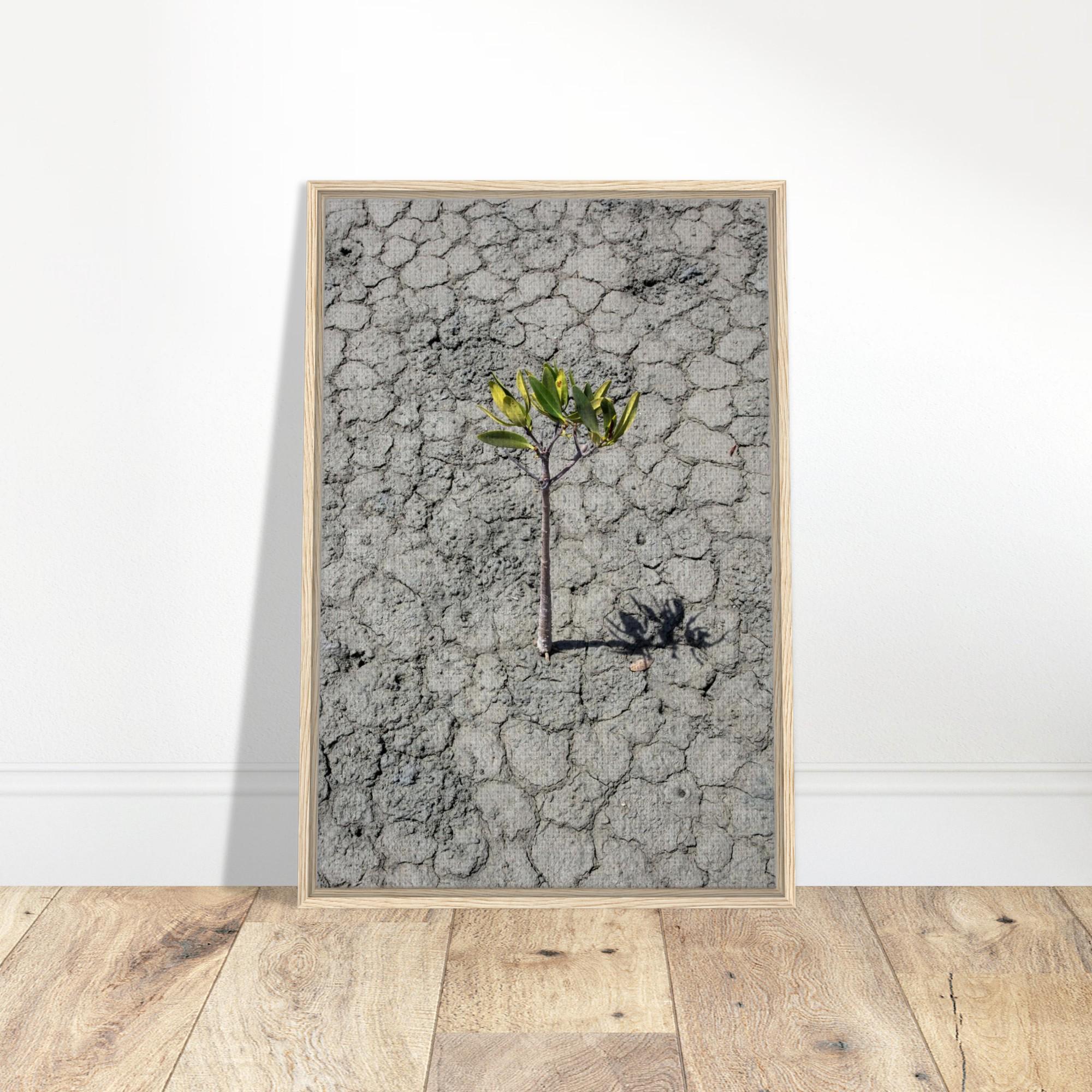Resilient Tree Framed Canvas Print - Minimalist Art for Modern Interiors