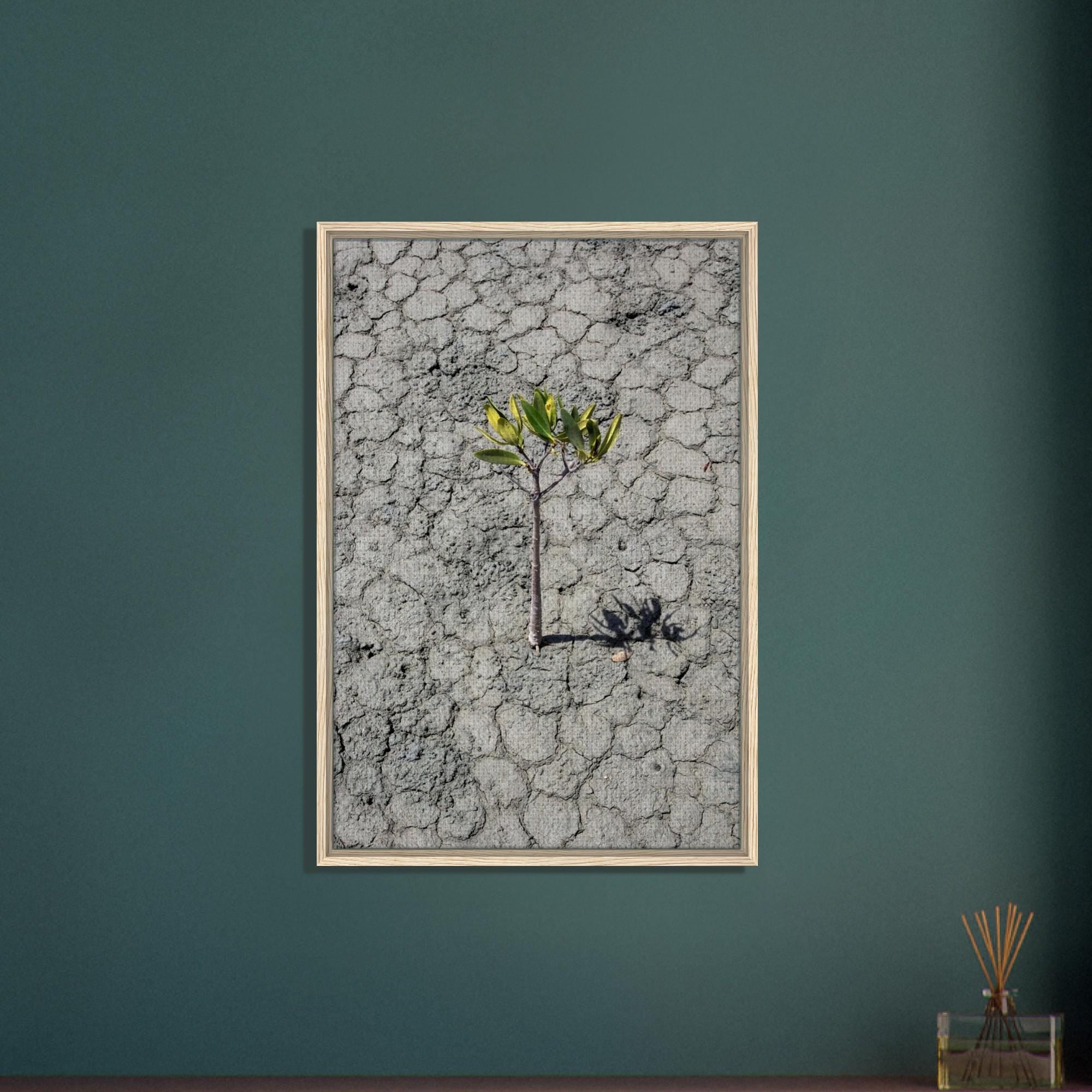 Resilient Tree Framed Canvas Print - Minimalist Art for Modern Interiors