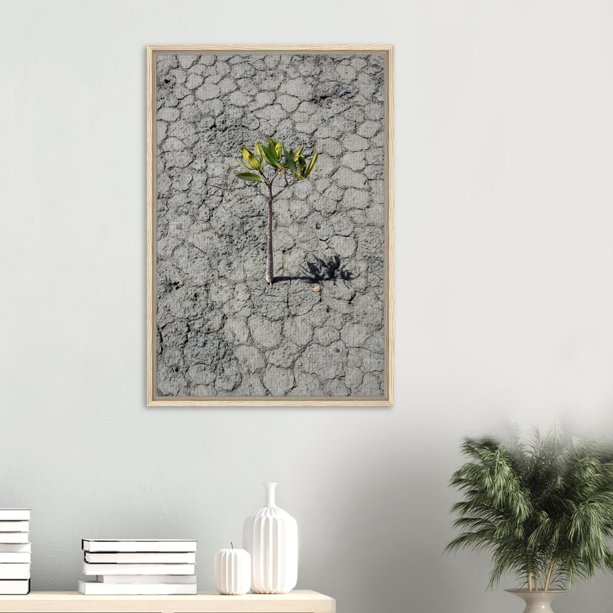 Resilient Tree Framed Canvas Print - Minimalist Art for Modern Interiors