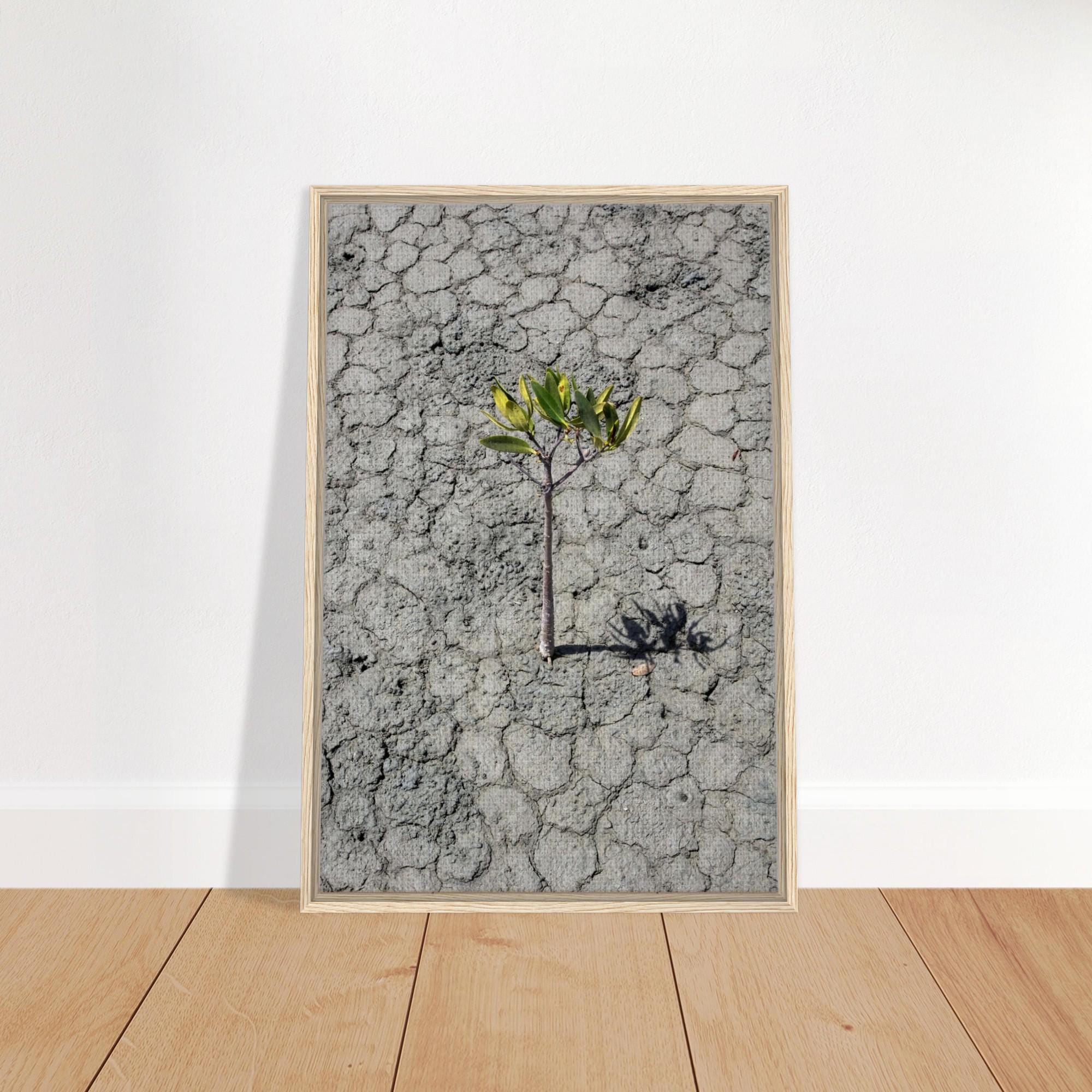 Resilient Tree Framed Canvas Print - Minimalist Art for Modern Interiors