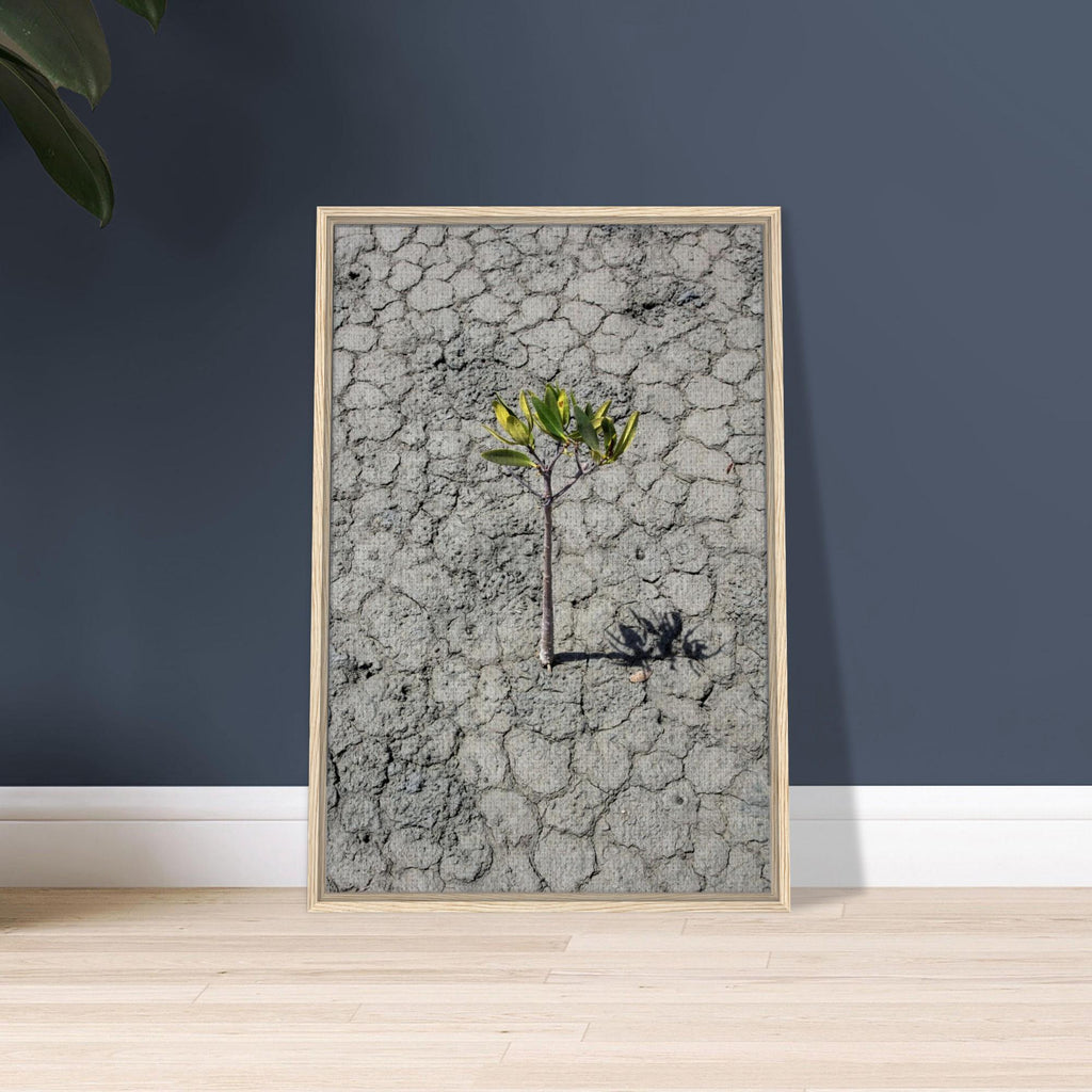 Resilient Tree Framed Canvas Print - Minimalist Art for Modern Interiors